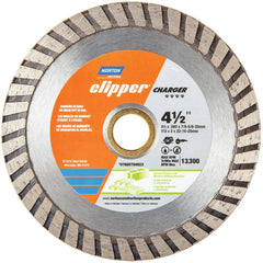 Wet & Dry Cut Saw Blade: 4-1/2″ Dia, 7/8″ Arbor Hole, 0.08″ Kerf Width, 1 Teeth High Speed Steel Teeth, Use on Ceramic Tile, Standard Arbor