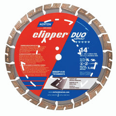 Wet & Dry Cut Saw Blade: 14″ Dia, 1″ Arbor Hole, 0.125″ Kerf Width, 32 Teeth High Speed Steel Teeth, Use on Concrete, Standard Arbor