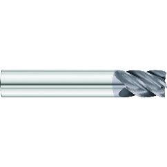 5/16 x 5/16 x 7/8 x 2-1/2 OAL .020 C/R 5 Flute Carbide End Mill - Round Shank-AlCrN Coated - Makers Industrial Supply