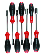 7 Piece - 3/16 - 1/2 - SoftFinish® Cushion Grip Inch Nut Driver Set - Makers Industrial Supply