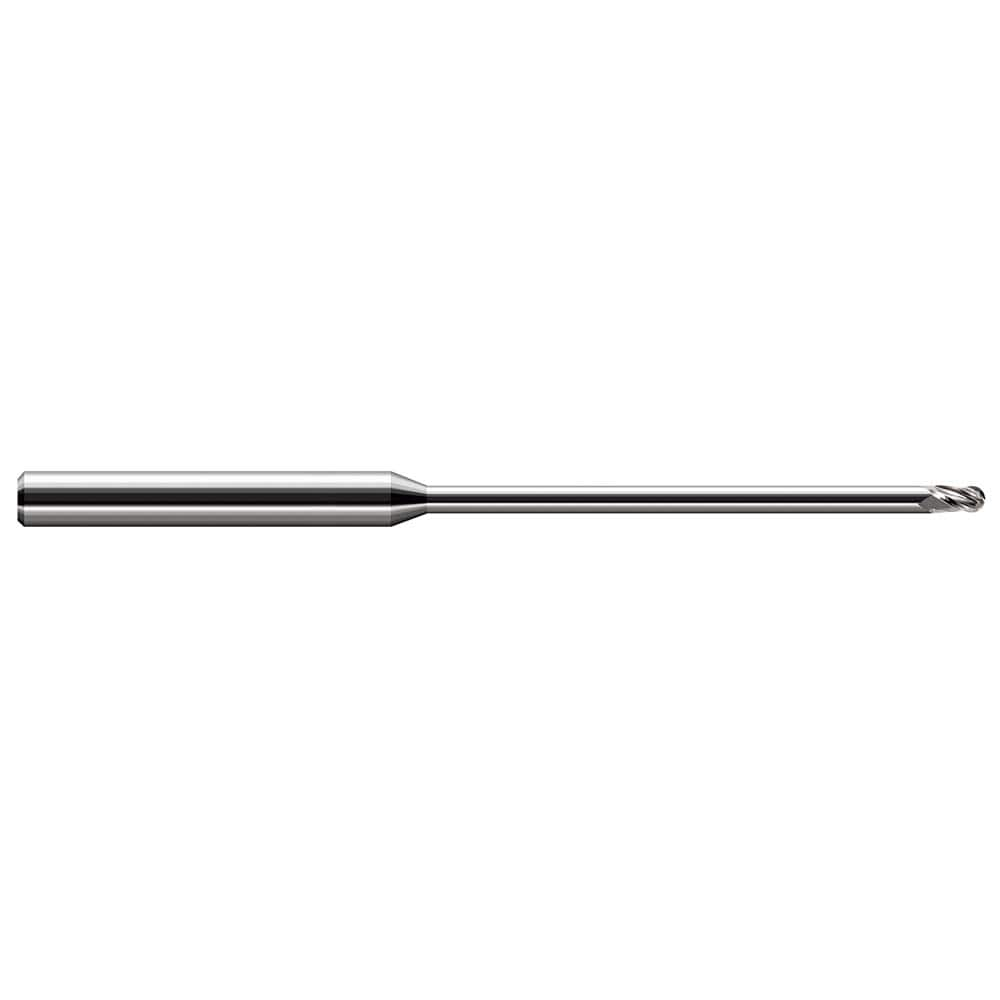 Harvey Tool - 1/16" Diam, 3/32" LOC, 3 Flute Solid Carbide Ball End Mill - Exact Industrial Supply