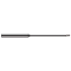 Harvey Tool - 1/16" Diam, 3/32" LOC, 3 Flute Solid Carbide Ball End Mill - Exact Industrial Supply