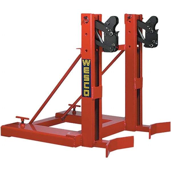 Wesco Industrial Products - 1,000 Lb Load Capacity, 16, 30, 55 & 85 Gal Drum Grab - 33-1/4" Wide x 34" High, Steel Wheels - Makers Industrial Supply