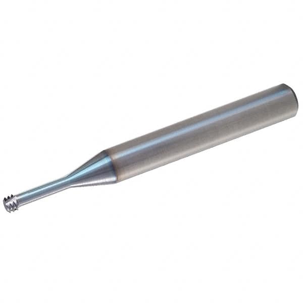 Vargus - 5/16-24 Thread, 0.315" Shank Diam, TiCN Coating, Solid Carbide Straight Flute Thread Mill - 3 Flutes, 2.4803" OAL, 5/16" Min Noml Diameter - Makers Industrial Supply