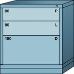 Bench-Standard Cabinet - 3 Drawers - 30 x 28-1/4 x 33-1/4" - Multiple Drawer Access - Makers Industrial Supply