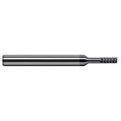 Harvey Tool - Square End Mills; Mill Diameter (Inch): 1/16 ; Mill Diameter (Decimal Inch): 0.0620 ; Length of Cut (Decimal Inch): 0.1860 ; Material: Solid Carbide ; Finish/Coating: AlTiN Nano ; Shank Diameter (Inch): 1/8 - Exact Industrial Supply