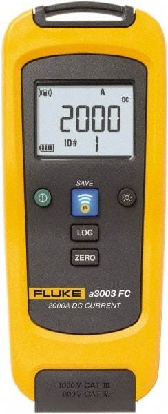 Fluke - A3003FC, CAT IV, CAT III, Digital Wireless Clamp Meter with 2.5197" Clamp On Jaws - 2000 AC/DC Amps, 2000 DC Amps, Measures Current - Makers Industrial Supply