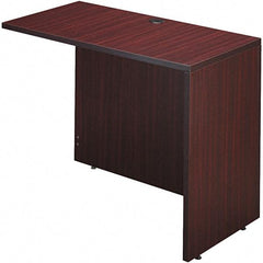 ALERA - Woodgrain Laminate Return/Bridge Shell Desk - 42" Wide x 23-5/8" Deep x 29-5/8" High, Mahogany - Makers Industrial Supply