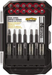 Montana - 26 Piece, Power Driving Set - 0.05 to 1/4" Hex, #1, #2, 1/4" Drive - Makers Industrial Supply