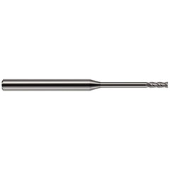 Harvey Tool - Square End Mills; Mill Diameter (Decimal Inch): 0.0300 ; Length of Cut (Decimal Inch): 0.0900 ; Material: Solid Carbide ; Finish/Coating: Uncoated ; Shank Diameter (Inch): 1/8 ; Single or Double End: Single - Exact Industrial Supply