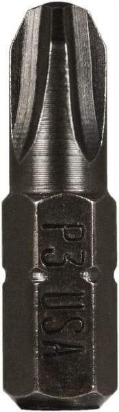 Montana - #3 Phillips Screwdriver Bit - 1/4" Hex Drive, 1" OAL - Makers Industrial Supply