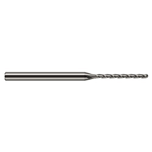 1/2″ Dia. × 1/2″ Shank × 2″ DOC × 4″ OAL, Carbide Uncoated, Long , 4 Flute, Ballnose End Mill - Exact Industrial Supply