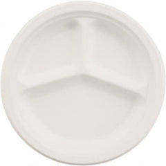 Chinet - Chinet 10-1/4" 3 Compartment Paper Plate - White - Makers Industrial Supply