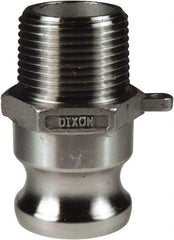 Dixon Valve & Coupling - 2-1/2" Stainless Steel Cam & Groove Suction & Discharge Hose Male Adapter Male NPT Thread - Part F, 2-1/2" Thread, 150 Max psi - Makers Industrial Supply