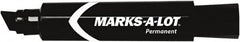 Marks-A-Lot - Black Permanent Marker - Chisel Tip, AP Nontoxic Ink - Makers Industrial Supply