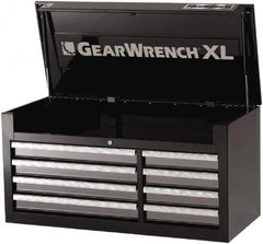 GearWrench - 1 Compartment 8 Drawer Tool Chest - 41" Wide x 18-1/4" Deep x 20-1/2" High, Steel, Black/Silver - Makers Industrial Supply