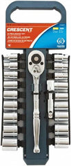 Crescent - 25 Pc 3/8" Drive Socket Set - Exact Industrial Supply