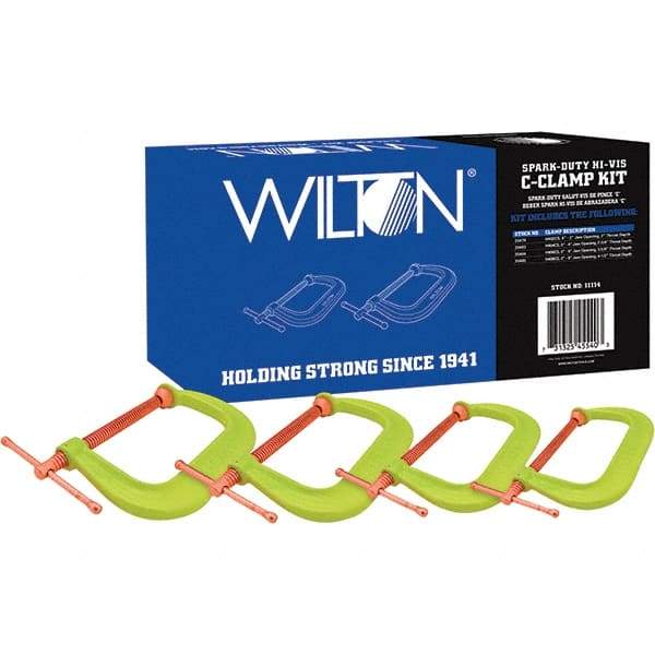 Wilton - C-Clamp & Cantilever Clamp Sets Clamp Type: Spark Duty C-Clamp Type: Kit - Makers Industrial Supply