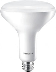 Philips - 9 Watt LED Flood/Spot Medium Screw Lamp - 2,700°K Color Temp, 650 Lumens, 120 Volts, Dimmable, Shatter Resistant, BR40, 25,000 hr Avg Life - Makers Industrial Supply