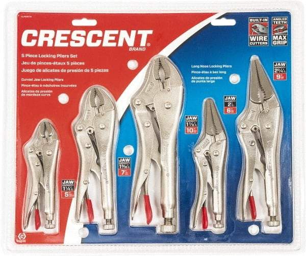 Crescent - 5 Piece Locking Plier Set - Makers Industrial Supply