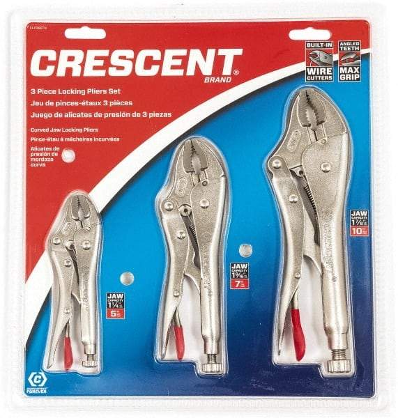 Crescent - 3 Piece Locking Plier Set - Makers Industrial Supply