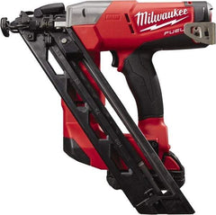 Milwaukee Tool - Cordless Finish Nailer Kit - 15 Gauge Nail Diam, 1-1/4 to 2-1/2" Long Nail, Lithium-Ion Batteries Included - Makers Industrial Supply