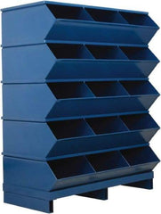 Stackbin - 5 Bin, Shelving Unit with Openings & Base - 37" Wide x 46-7/8" High - Makers Industrial Supply