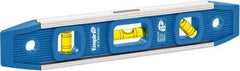 Empire Level - Magnetic 9" Long 3 Vial Torpedo Level - Aluminum, Blue, 1 Plumb, 1 Level & 1 45° Vials - Makers Industrial Supply