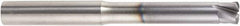 Niagara Cutter - 3/8", 4 Flute, Single End, Solid Carbide, 0.0432" Corner Radius End Mill - 3" OAL, 0° Helix, 0.46mm LOC, 1-1/8" Extended Reach - Makers Industrial Supply