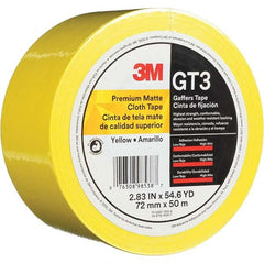 3M - 50m x 72mm x 11 mil Yellow Cotton Cloth Gaffers Tape - Makers Industrial Supply