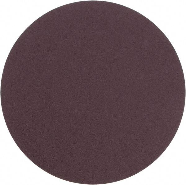 Superior Abrasives - 12" Diam, 80 Grit Aluminum Oxide Adhesive PSA Disc - Medium Grade, Brown, Cloth Backing, Flexible - Makers Industrial Supply