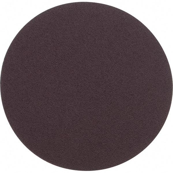 Superior Abrasives - 8" Diam, 60 Grit Aluminum Oxide Adhesive PSA Disc - Medium Grade, Brown, Cloth Backing, Flexible - Makers Industrial Supply