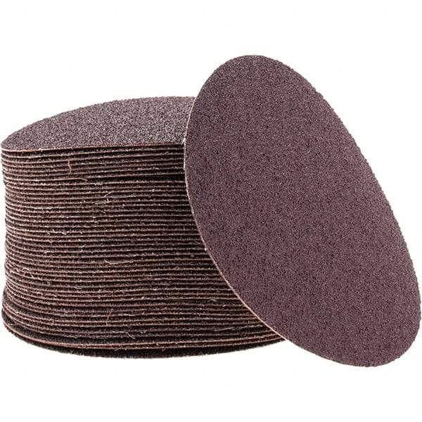 Superior Abrasives - 5" Diam, 40 Grit Aluminum Oxide Adhesive PSA Disc - Coarse Grade, Brown, Cloth Backing, Flexible - Makers Industrial Supply