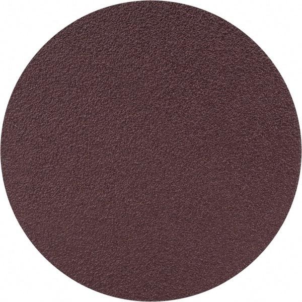 Superior Abrasives - 4" Diam, 80 Grit Aluminum Oxide Adhesive PSA Disc - Medium Grade, Brown, Cloth Backing, Flexible - Makers Industrial Supply