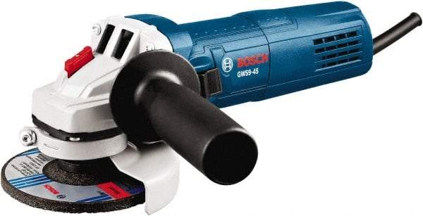 Bosch - 4-1/2" Wheel Diam, 11,000 RPM, Corded Angle & Disc Grinder - 5/8-11 Spindle, 120 Volts, 8.8 Amps - Makers Industrial Supply