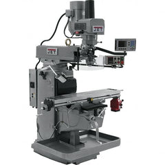 Jet - 10" Table Width x 50" Table Length, Electronic Variable Speed Control, 3 Phase Knee Milling Machine - 3 hp - Makers Industrial Supply