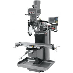 Jet - 9" Table Width x 49" Table Length, Electronic Variable Speed Control, 3 Phase Knee Milling Machine - 3 hp - Makers Industrial Supply