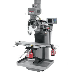 Jet - 9" Table Width x 49" Table Length, Electronic Variable Speed Control, 3 Phase Knee Milling Machine - 3 hp - Makers Industrial Supply