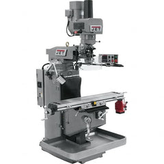 Jet - 9" Table Width x 49" Table Length, Electronic Variable Speed Control, 3 Phase Knee Milling Machine - 3 hp - Makers Industrial Supply