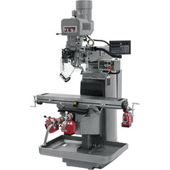 Jet - 10" Table Width x 50" Table Length, Electronic Variable Speed Control, 3 Phase Knee Milling Machine - 3 hp - Makers Industrial Supply