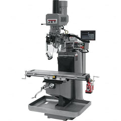 Jet - 9" Table Width x 49" Table Length, Electronic Variable Speed Control, 3 Phase Knee Milling Machine - 3 hp - Makers Industrial Supply