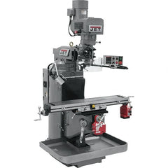 Jet - 9" Table Width x 49" Table Length, Electronic Variable Speed Control, 3 Phase Knee Milling Machine - 3 hp - Makers Industrial Supply