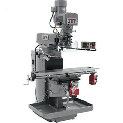 Jet - 10" Table Width x 50" Table Length, Electronic Variable Speed Control, 3 Phase Knee Milling Machine - 3 hp - Makers Industrial Supply