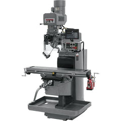 Jet - 10" Table Width x 50" Table Length, Electronic Variable Speed Control, 3 Phase Knee Milling Machine - 3 hp - Makers Industrial Supply