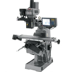 Jet - 9" Table Width x 49" Table Length, Electronic Variable Speed Control, 3 Phase Knee Milling Machine - R8 Spindle Taper, 3 hp - Makers Industrial Supply