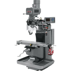 Jet - 9" Table Width x 49" Table Length, Electronic Variable Speed Control, 3 Phase Knee Milling Machine - 3 hp - Makers Industrial Supply