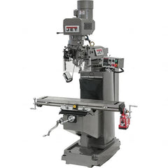 Jet - 10" Table Width x 50" Table Length, Electronic Variable Speed Control, 3 Phase Knee Milling Machine - R8 Spindle Taper, 3 hp - Makers Industrial Supply