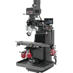 Jet - 9" Table Width x 49" Table Length, Electronic Variable Speed Control, 3 Phase Knee Milling Machine - 3 hp - Makers Industrial Supply