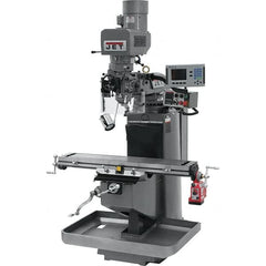 Jet - 9" Table Width x 49" Table Length, Electronic Variable Speed Control, 3 Phase Knee Milling Machine - 3 hp - Makers Industrial Supply