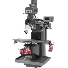 Jet - 9" Table Width x 49" Table Length, Electronic Variable Speed Control, 3 Phase Knee Milling Machine - 3 hp - Makers Industrial Supply